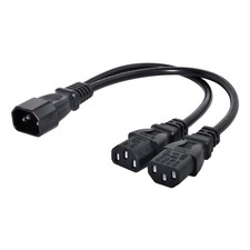 chenyang IEC 320 C14 Male 1 to 2 C13 Female Y Splitter Power Extension Cable Ada picture