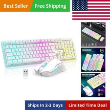 K10 Wireless Gaming Keyboard and Mouse Combo, RGB Backlit Rechargeable 3800mA... picture
