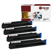 4Pk LTS B410 43979101 Black Compatible for Okidata B410 B430 B440, MB460 Toner picture