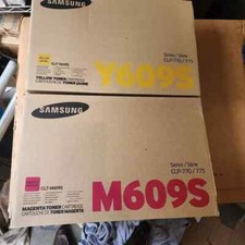 Lot of 2 New Genuine Samsung CLT-609S Toner Cartridges Yellow Y609S Magenta M609 picture
