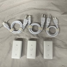 Lot of 3 - Ubiquiti UniFi U-PoE-AF PoE Injector UPOE AF with Power Cord OEM picture