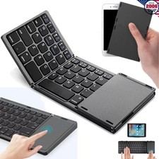 Mini Folding Wireless Bluetooth Keyboard With Touchpad for Laptop Tablet Phone picture