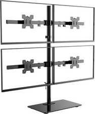  Quad Monitor Stand, Height Adjustable Free-Standing Monitor Desk Mount, fits  picture