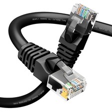 Cat6 20 ft Black Ethernet Patch Cable Cat6 Ethernet Cables 20 ft Black picture