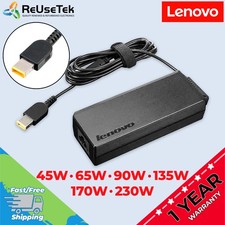 Genuine Lenovo 45W/65W/90W/135W/170W/230W Yellow Square Slim Tip AC Adapter picture