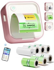 Label Maker Machine, HD Mini Sticker Printer with 7 Rolls , Portable Thermal ... picture
