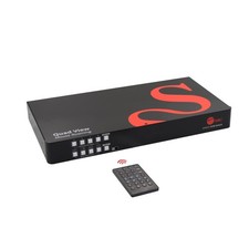SIIG 4-Port 4K60 HDMI KVM Multiviewer, 4 in 2 Out, RS-232, CE-KV0J11-S1 picture