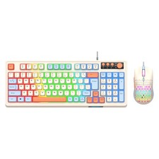 98-Key Gaming Keyboard and Mouse Combo Wired RGB Backlit Keyboard w/ Volume Knob picture