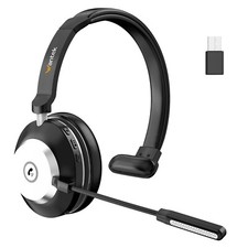Wantek Bluetooth Headset V5.3 with Microphone for PC, USB Dongle, Charging Base picture