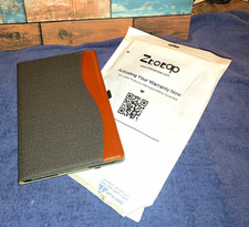 Ztotop Folding Folio Tablet Case, Synthetic Leather, Gray/Brown Accent picture