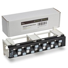 Cat6A Unshielded 12-Port Blank Toolless Modular Keystone Patch Panel, 3-D Sta... picture