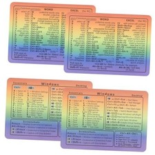4pcs Windows Shortcut Sticker, Excel Cheat Sheet, Shortcut Stickers Gradient picture