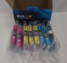 EZInk 271XL Canon Compatible Ink Cartridges;  Yellow Cyan Magenta Black 8 pack picture