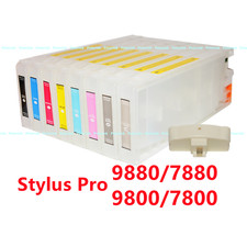 8 Empty Refillable Ink Cartridge kit for Stylus Pro 9880 7880 9800 7800 ** picture