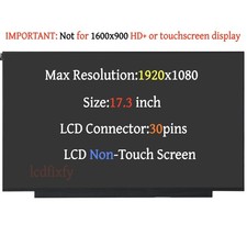 For HP Envy 17M-CG0013DX 9XM78UA LCD LED Screen 1920x1080 Display 17.3 in New picture