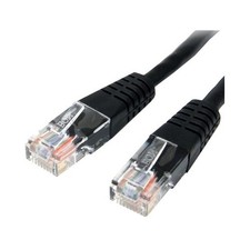 Startech M45PATCH50BK 50FT BLACK CAT5E ETHERNET CABLE RJ45 PATCH CABLE GIGABIT L picture