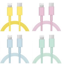 3.3ft USB-C to iPhone Fast Charging Cable PD Multi Color for iPhone 14 13 12 11 picture
