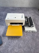 KODAK Instant Photo Printer Dock PD460 White Yellow Smartphone 4x6 no cord WORKS picture