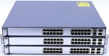 QTY. (3) CISCO WS-C3750G-24TS-S1U GIGABIT SWITCH picture