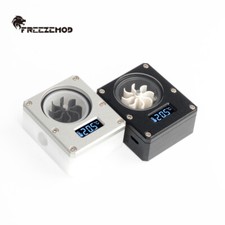 FreezeMod Water Cooling Flow Meter Indicator with Temperature Sensor G 1/4