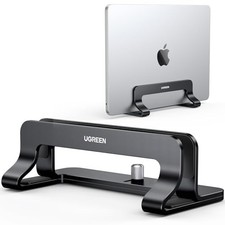 Stylish Vertical Laptop Stand for Up to 17.3 Inch Laptops – Space-Saving Gray picture