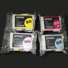 Lot 4 Genuine Epson 99 Ink T0993 T0994 T0995 T0996 Sealed Artisan Color picture