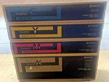 Genuine Kyocera TK8707C Cyan TK8707M Magenta TK8707Y Yellow TK8707K Black Toners picture