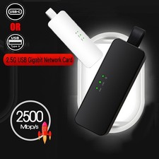 USB 3.0/Type C to 2.5G Gigabit Ethernet 2500Mbps RJ45 Port Network Card Adapter picture