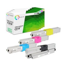 TCT 4PK Oki C310 Toner Cartridge Set For Okidata C330 C310 C530 MC361 MC351 picture
