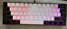 Snpurdiri v800 61-Key Small  White Gaming Keyboard  Clicky Keys w USB cord picture