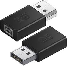2Pack 8K DP to Mini DP Adapter,Displayport Male to Mini Displayport Female picture