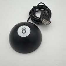 Champ Sports Mouse 8 Ball Serial DB9 Mouse Black Vintage Tested Working picture