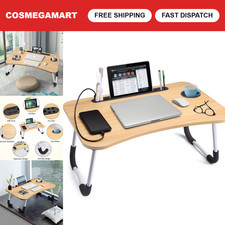Foldable Lap Desk with Cup Holder - Portable Bed, Couch & Floor Use, Adjustable picture