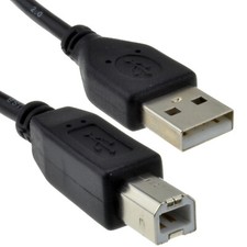 USB Printer Cable 2.0 Leads A Plug to B 25cm/50cm/1m/2m/3m/5m Canon Epson HP UK picture