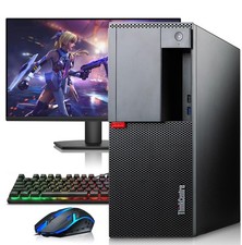 Lenovo M720t Gaming PC i5-8th 32GB 1TB SSD AMD RX-550 24” LED RGB-KB&M Wi-Fi W11 picture