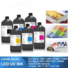 6×1000ML LED UV Ink For Epson 1390 L800 L1800 L805 R1800 R1900 Printhead picture