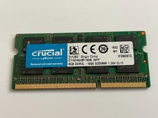 Crucial 8GB (1 Stick) PC3L-12800 DDR3L 1600 SODIMM Memory CT102464BF160B.16FP picture