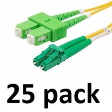 9/125 Duplex Singlemode Fiber Optic Cable Patch Cord Jumper 1M LC/APC-SC/APC picture