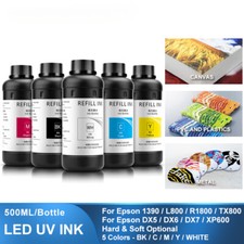 5×500ML LED UV Ink For Eps DX4 DX5 DX6 DX7 DX10 Printhead 1390 L800 L1800Printer picture