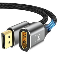 8K Displayport Extension Cable 6Feet, Displayport 1.4 Male to Female Extension picture