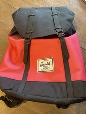 New Herschel Supply Company Retreat Backpack Laptop Bag Coral Pink Black W/ Tags picture