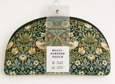 William Morris & Co Strawberry Thief Pouch Make Up Bag Travel 9.5x6