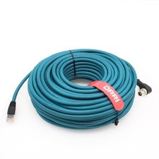 Drri Right Angle M12 X-Coded 8 Pole To Rj45 Industrial Ethernet Cat 7E Cable picture