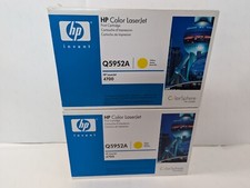 2X Genuine HP  643A  Q5952A Yellow Toner  LaserJet 4700 - SEALED BOXES picture