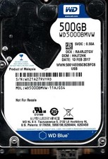 WD5000BMVW-11AJGS4 S/N:WX21A DCM:HHJT2HK WESTERN DIGITAL 500GB MALAYSIA FEB 2017 picture