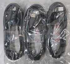 Lot of 3 OEM DisplayPort to DisplayPort Cable 5ft Video Cord w/ Locking Latches picture