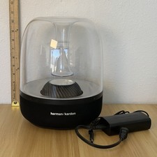 Harman Kardon Aura Studio Channel Bluetooth Speaker, Black/Clear Round Dome picture