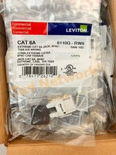 Leviton 6110G-RW6 Cat6A eXtreme QuickPort Connector | 10G | White | Keystone picture