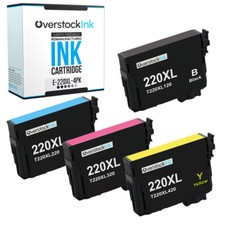 T220XL 220XL 4-Pack Ink Cartridges Fits Epson Workforce WF-2760 2750 2660 2650 picture