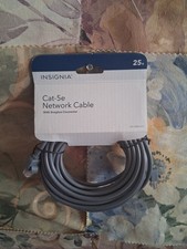 Insignia Cat-5e Network Cable 25 ft Gray RJ-45 Snagless Connectors picture
